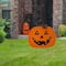 Glitzhome® 30" Orange Lighted Metal Halloween Pumpkin Yard Stake